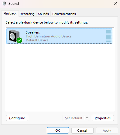 windows 11 audio config